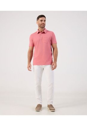 Polo Con Bolsillo Para Hombre Rosa Patprimo