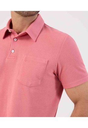 Polo Con Bolsillo Para Hombre Rosa Patprimo