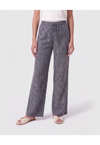 Pantalón De Bota Ancha Con Cordón   Para Mujer Azul Patprimo Patprimo