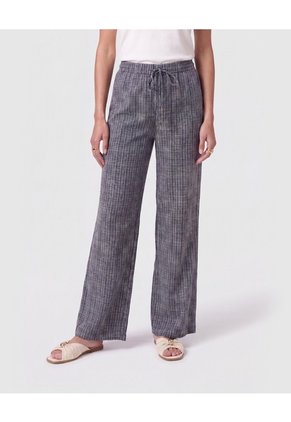 Pantalón De Bota Ancha Con Cordón Para Mujer Azul Patprimo