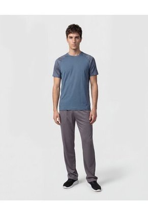 Camiseta Deportiva De Manga Ranglán  Para Hombre Azul Patprimo