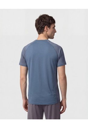 Camiseta Deportiva De Manga Ranglán  Para Hombre Azul Patprimo