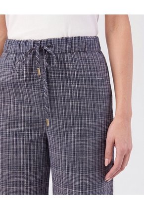 Pantalón De Bota Ancha Con Cordón Para Mujer Azul Patprimo