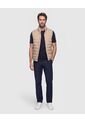 Chaleco Acolchado Cuello Alto   Para Hombre Café Patprimo de Patprimo