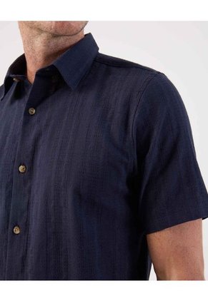 Camisa  Para Hombre Manga Corta Sin Bolsillo Cuello Casual M Color Azul Marca Patprimo #44013177