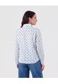 Camisa De Cuello Clásico   Para Mujer Azul Patprimo de Patprimo