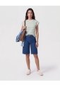 Camiseta Con Hombro Estructurado   Para Mujer Verde Patprimo de Patprimo