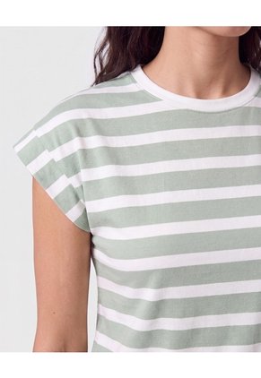 Camiseta Con Hombro Estructurado Para Mujer Verde Patprimo