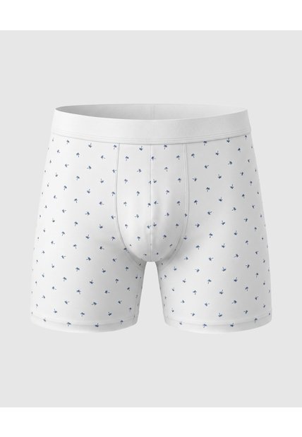 Bóxer Medio Con Estampado  X1 Para Hombre Blanco Patprimo