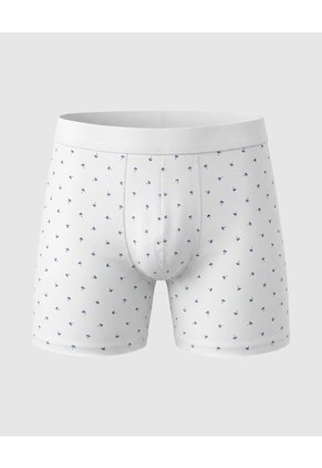 Bóxer Medio Con Estampado X1 Para Hombre Blanco Patprimo