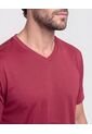 Camiseta Deportiva Unicolor   Para Hombre Vino Patprimo de Patprimo
