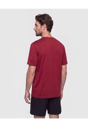 Camiseta Deportiva Unicolor Para Hombre Vino Patprimo