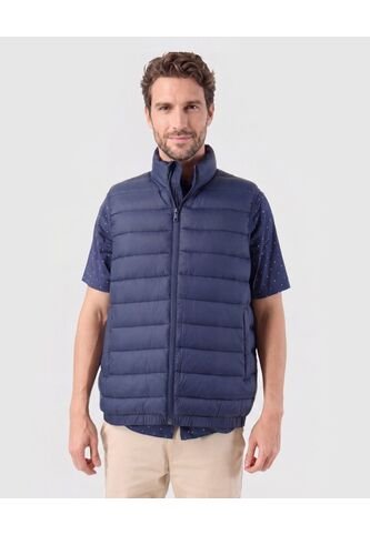 Chaleco Acolchado Cuello Alto   Para Hombre Azul Patprimo Patprimo