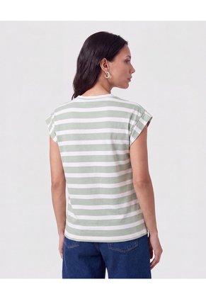 Camiseta Con Hombro Estructurado Para Mujer Verde Patprimo