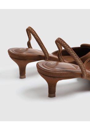 Tacones Destalonados Con Hebilla Para Mujer Café Patprimo