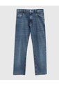Jean Straight De Tiro Medio  Curvy  Para Mujer Azul Patprimo de Patprimo