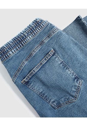 Jean Straight De Tiro Medio  Curvy  Para Mujer Azul Patprimo