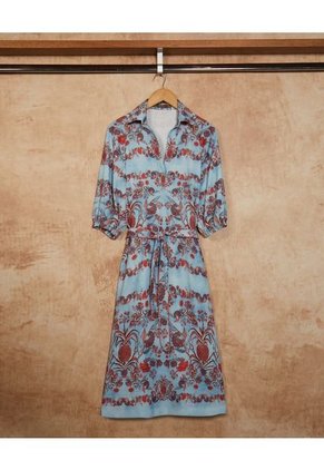 Vestido Para Mujer Manga 3/4 Color Azul Claro Marca Patprimo #30170996