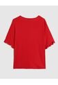 Camiseta  Para Mujer Manga Corta Cuello Redondo Color Rojo Marca Patprimo #14091457 de Patprimo