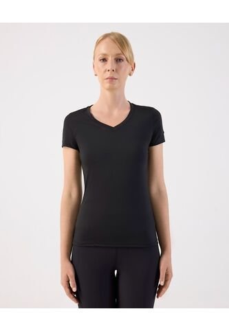 Camiseta Básica De Cuello En V  Para Mujer Negro Patprimo Patprimo