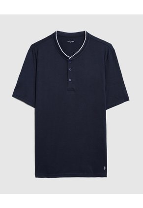 Pijama Corta Con Botones Para Hombre Azul Patprimo