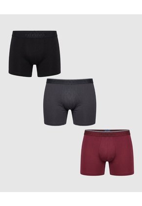Set X3 Boxers Con Ajuste X3 Para Hombre Negro Patprimo
