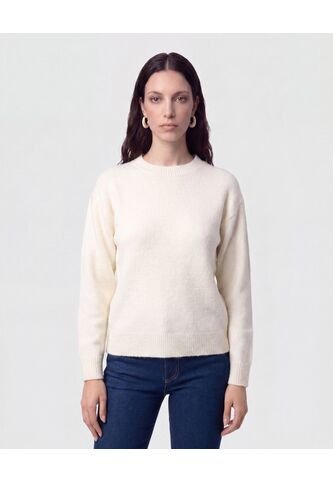 Saco De Punto Básico   Para Mujer Blanco Patprimo Patprimo