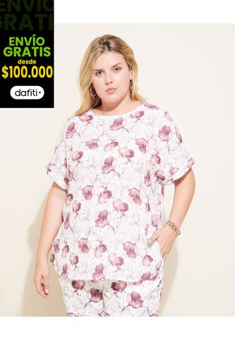 Blusa Para Mujer Manga Corta Color Blanco Marca Patprimo #14121290 Patprimo