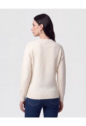 Saco De Punto Básico Para Mujer Blanco Patprimo