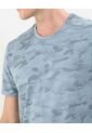 Camiseta Manga Corta Unicolor Texturizada  Para Hombre Azul Patprimo de Patprimo