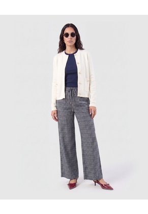 Pantalón De Bota Ancha Con Cordón Para Mujer Azul Patprimo
