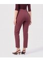 Pantalón Slim De Tiro Alto Con Aberturas  Para Mujer Vino Patprimo de Patprimo