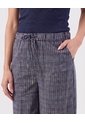 Pantalón De Bota Ancha Con Cordón   Para Mujer Azul Patprimo de Patprimo