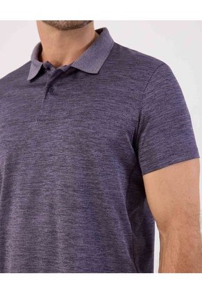 Polo Deportiva Jaspeada Para Hombre Morado Patprimo