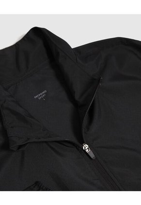 Chaqueta Unicolor Tipo Rompe Vientos   Para Hombre Negro Patprimo
