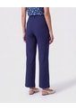 Pantalón Recto De Tiro Alto   Para Mujer Azul Patprimo de Patprimo
