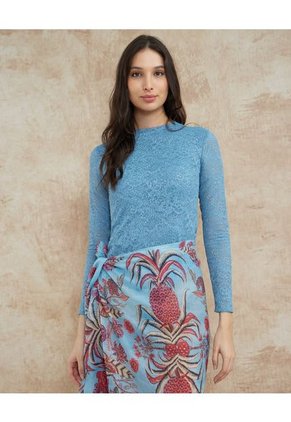 Body Para Mujer Manga Larga Color Azul  Marca Patprimo #30200009