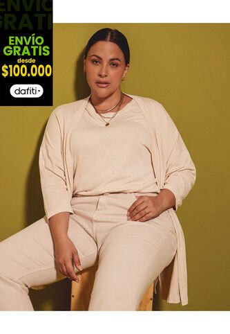 Saco Para Mujer Cuello Redondo Color Beige Marca Patprimo #14330212 Patprimo