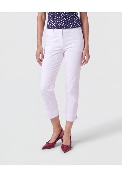 Pantalón Capri Ajustado   Para Mujer Blanco Patprimo