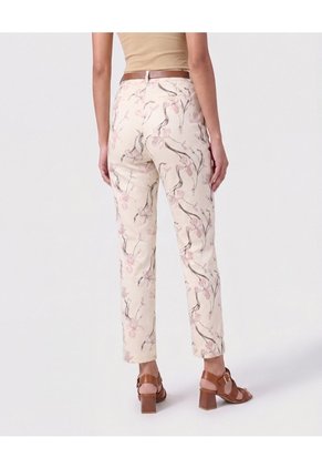 Pantalón Tobillero Ajuste Sastre  Para Mujer Blanco Patprimo