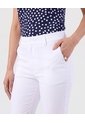 Pantalón Capri Ajustado   Para Mujer Blanco Patprimo de Patprimo