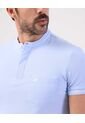 Polo Slim Fit Cuello Mao Y Bolsillo   Para Hombre Azul Patprimo de Patprimo