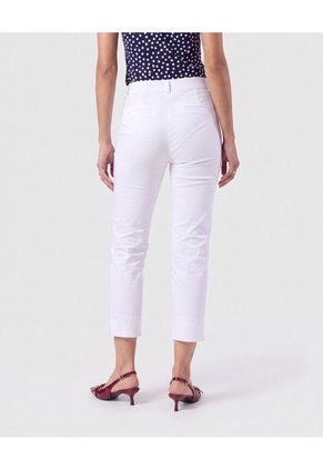 Pantalón Capri Ajustado Para Mujer Blanco Patprimo