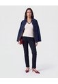Jean Bota Recta Tiro Alto   Para Mujer Azul Patprimo de Patprimo