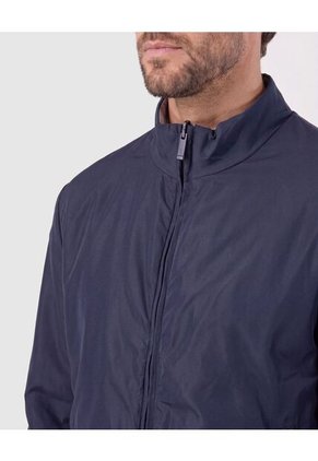 Chaqueta Doble Faz Con Cuello Alto Para Hombre Azul Patprimo