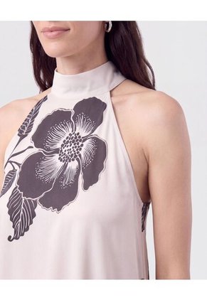 Vestido Cuello Halter Largo   Para Mujer Blanco Patprimo