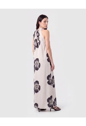 Vestido Cuello Halter Largo   Para Mujer Blanco Patprimo