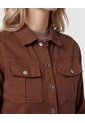 Chaqueta Con Ajuste De Cintura   Para Mujer Café Patprimo de Patprimo