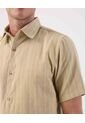 Camisa  Para Hombre Manga Corta Sin Bolsillo Cuello Casual M Color Beige Marca Patprimo #44013177 de Patprimo