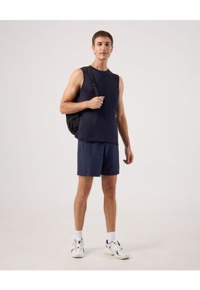Camiseta Unicolor Manga Sisa Para Hombre Azul Patprimo